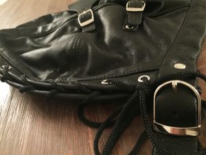 Premium Leather Hood with Blindfold and Breathable Ball Gag