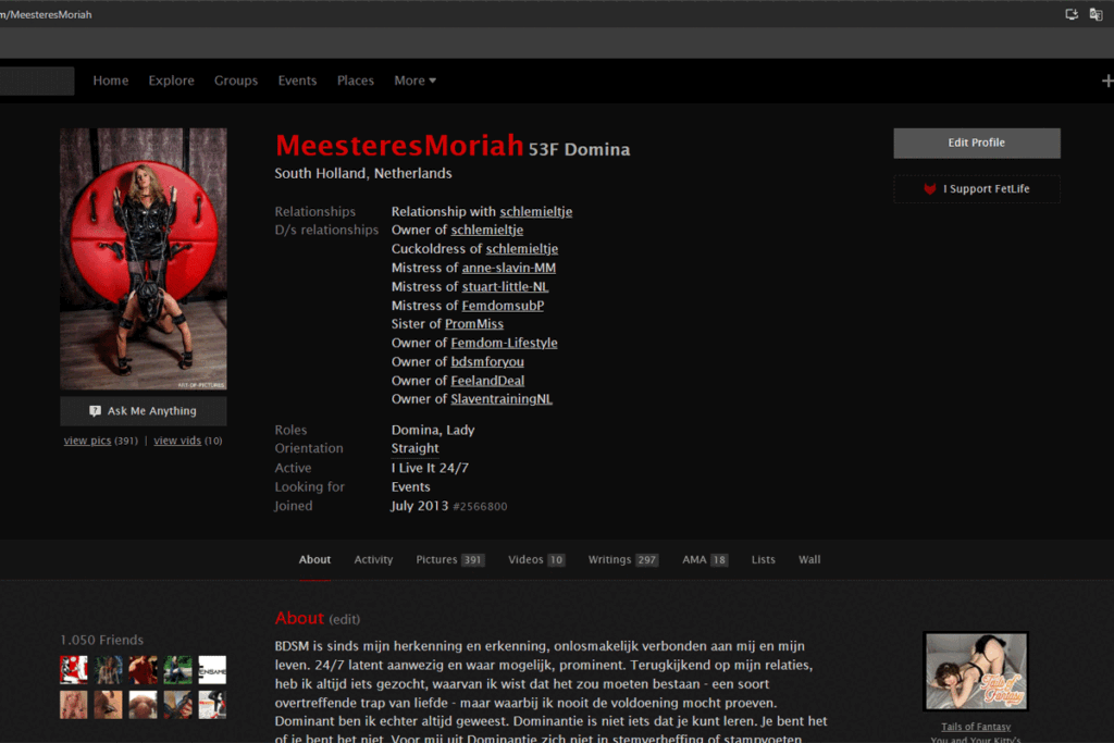 FetLife: de kinky huiskamer van het internet