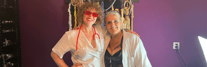 Door de ogen van een oefensub, tijdens een Medical workshop van Meesteres Moriah